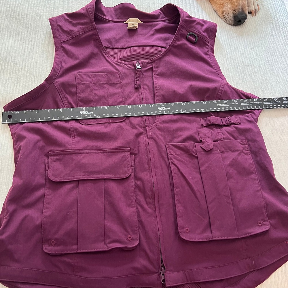 Duluth Trading Co Womens XL Purple Ripstop Utility Fishing Gardening Vest Zip Up - Picture 13 of 15
